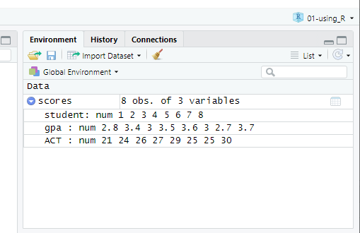 Environment Pane